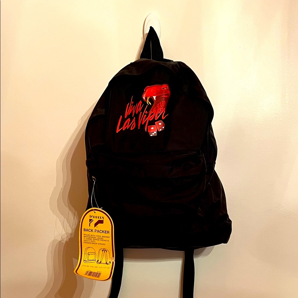 Viper Viva Las Vegas Black Backpack with 3 Big Zip Pockets